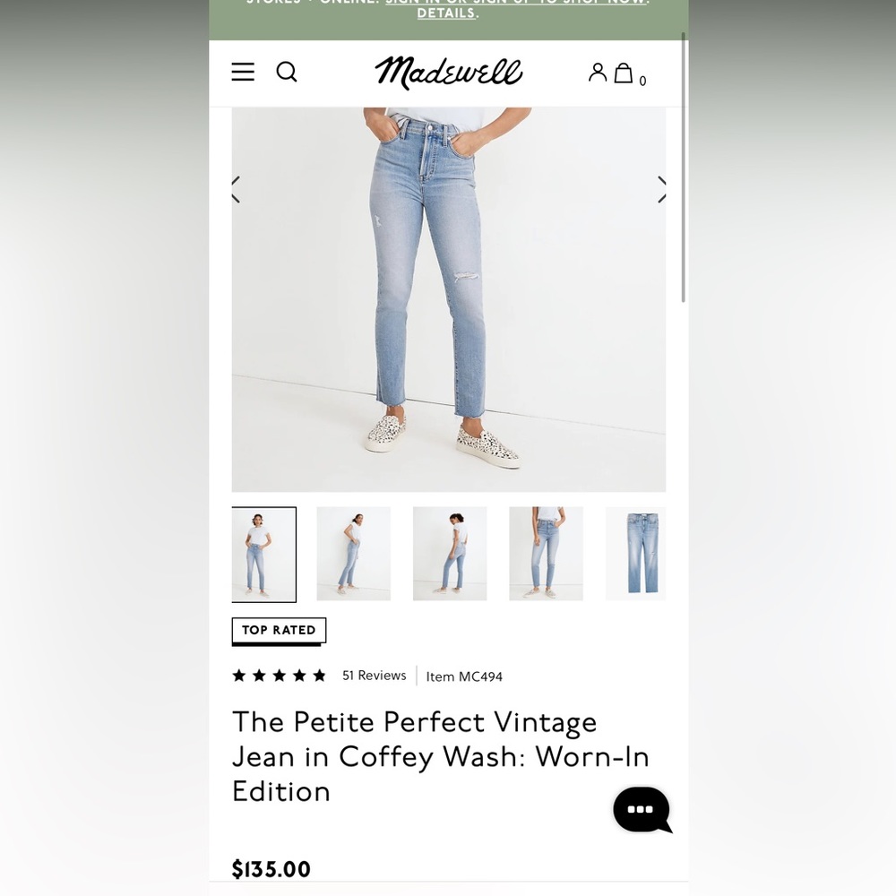 The petite perfect vintage jean